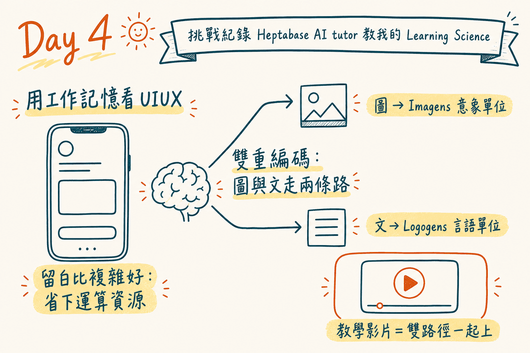 雙重編碼與 UIUX 筆記總覽:工作記憶看留白、Imagens 與 Logogens 兩條記憶路徑